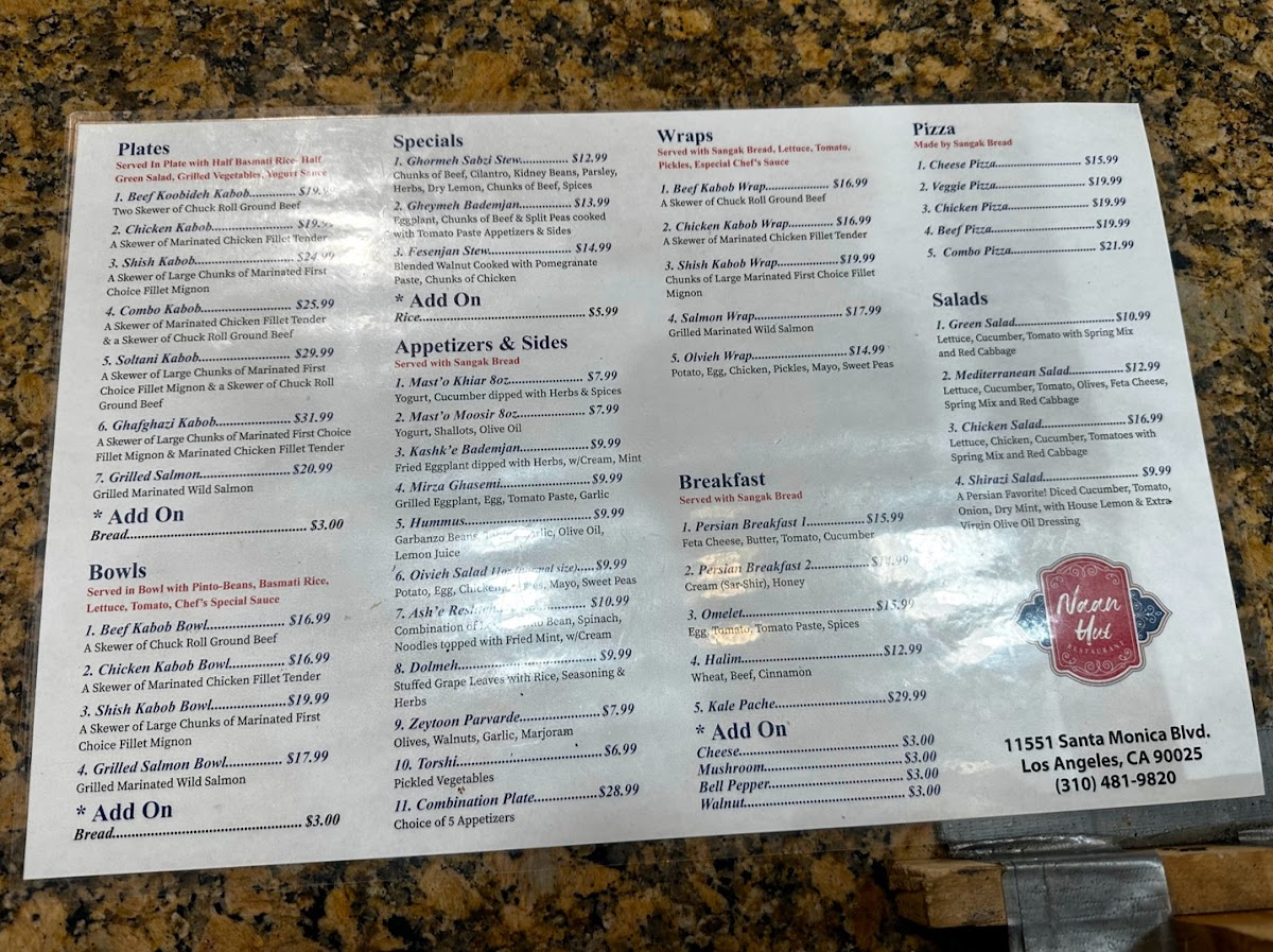 Naan Hut Menu - Image 2